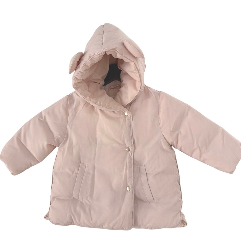 Zara light pink  baby winter jacket Coat  Sz 6-12 mi this